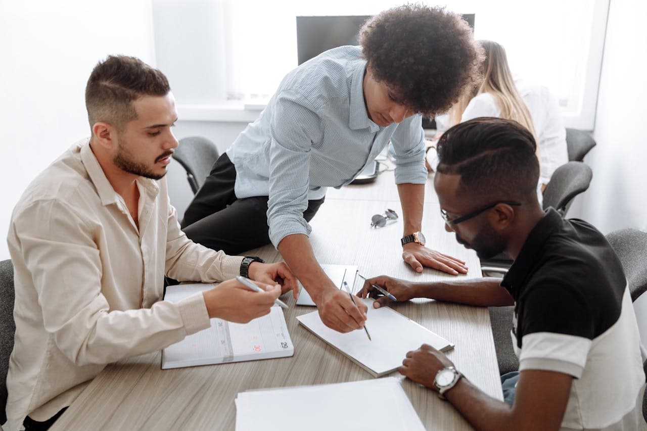 Business owner at work